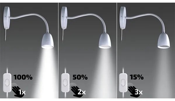 Veioză LED flexibilă dimabilă Brilagi LED/4W/230V alb