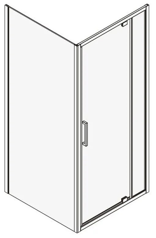 Cabina dus dreptunghiulara culoare crom 100x80 cm, Mediterraneo, Andina 1000x800 mm