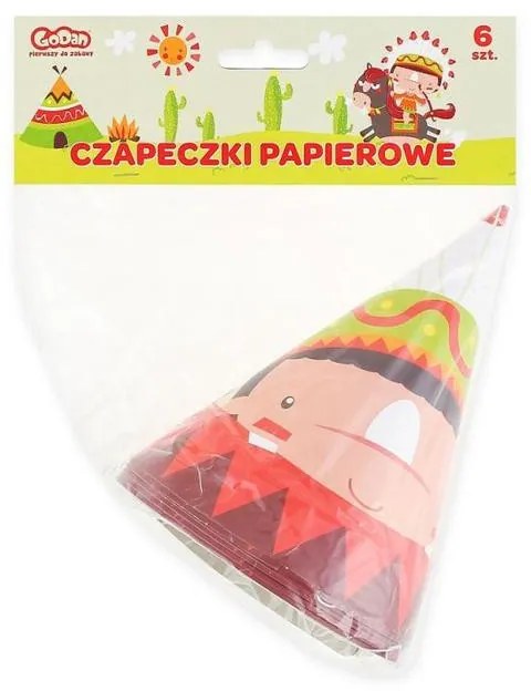 Indian Petrecere indiană, pălărie de petrecere, șapcă 6 buc