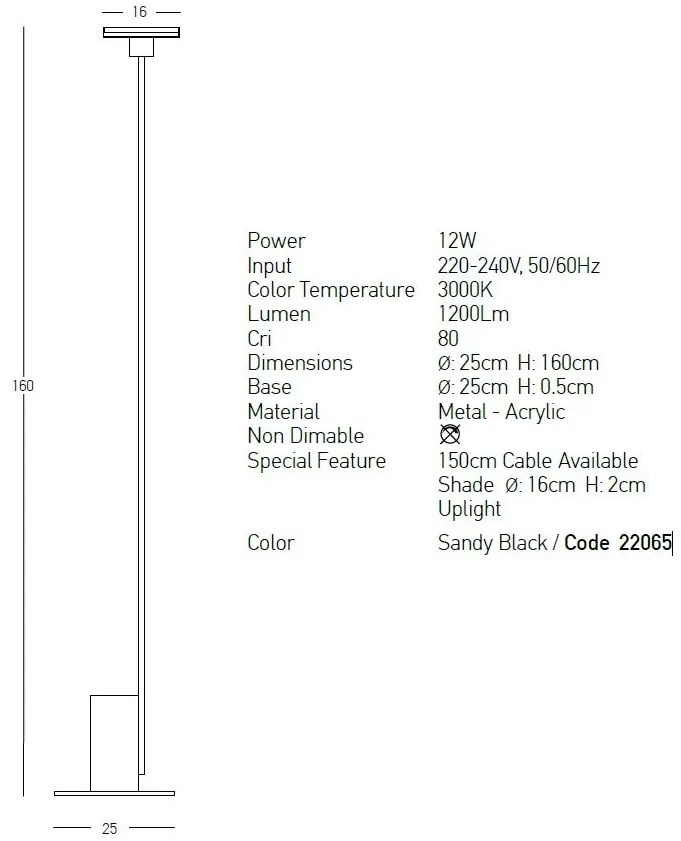 Lampadar/Lampa LED de podea design modern minimalist Trix