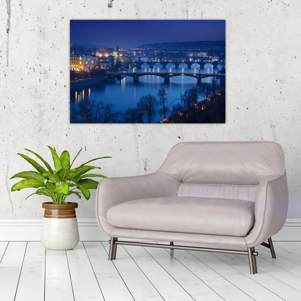 Tablou cu podurile din Praga (90x60 cm)