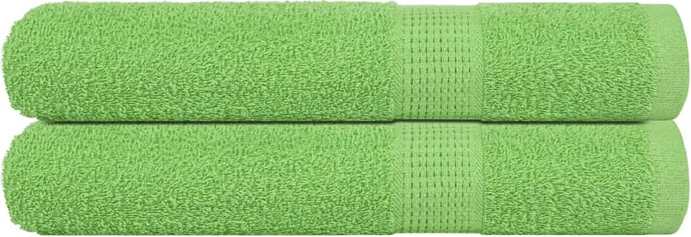 vidaXL Prosoape FROGN 2 buc., verde măr, 100x200 cm, 360 g/m²