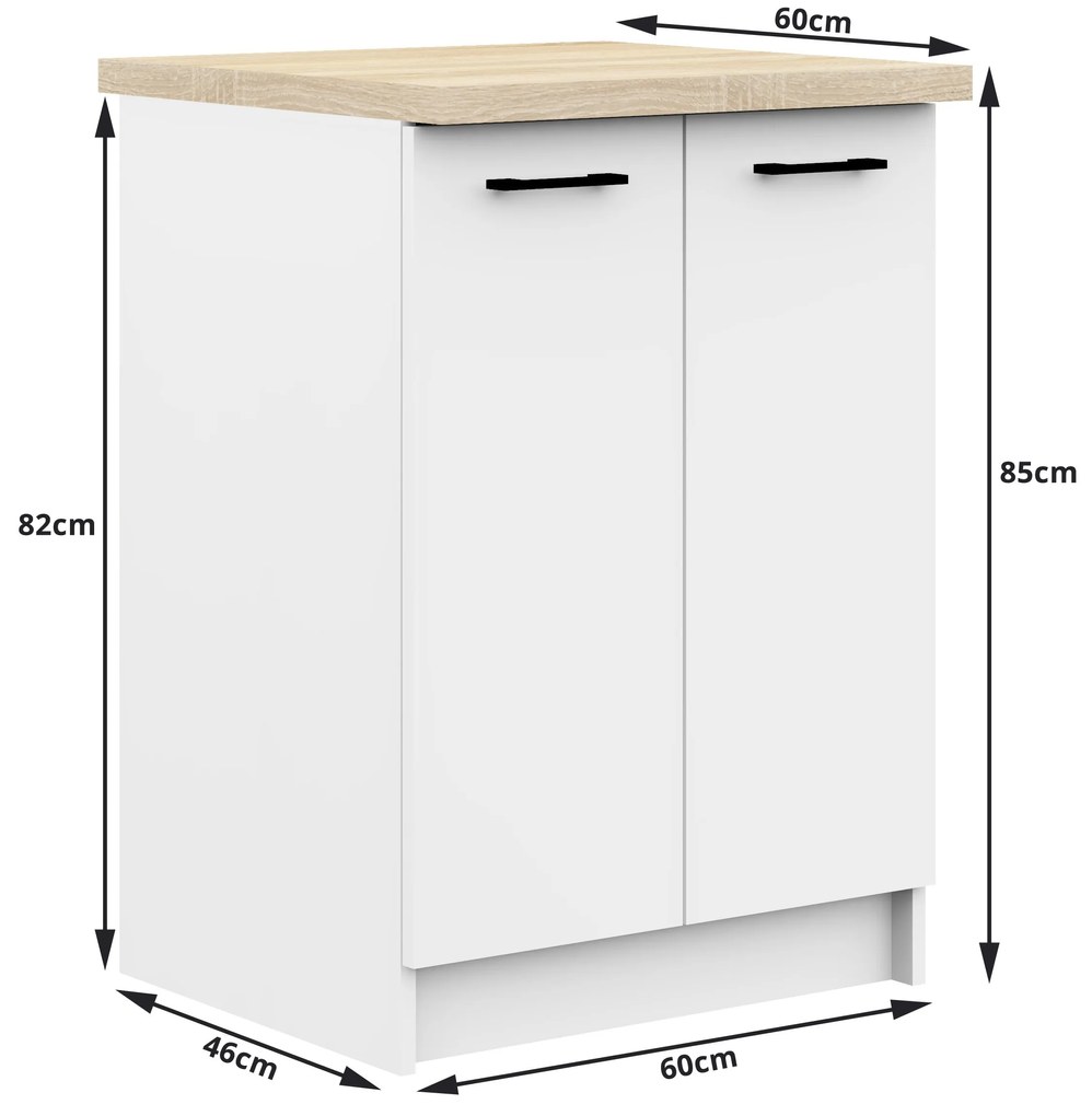 Set mobilier bucătărie 240 cm Ozara II (Alb). 1069376