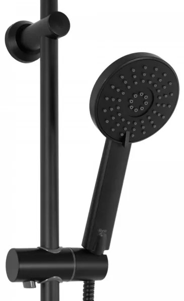 REA-P8804 - Set de duș BLISS cu baterie termostatică, negru mat