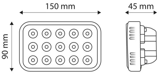 LED spot auto EPISTAR 45W 10-30V IP67 6000K