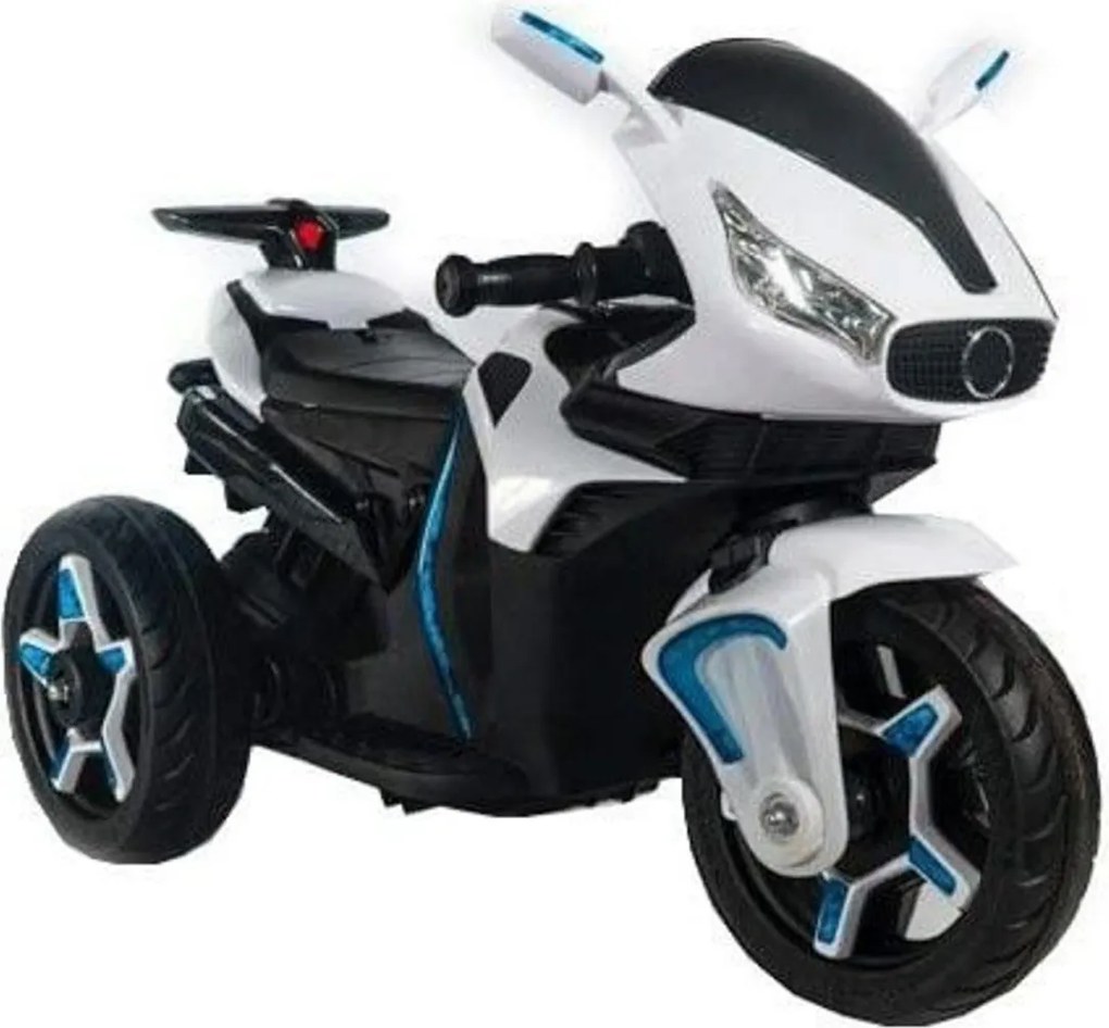 Motocicleta Electrica cu Acumulator Pentru Copii NOVOKIDS™ Shadow Motor, 2-6 ani, max 40 kg, Cu Sunete si Lumini LED, Trotineta Electrica, 3 Roti,