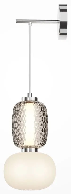 Aplica de perete LED design modern decorativ Pattern crom