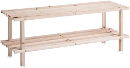 Suport pentru incaltaminte, din lemn, Natural Wood, l80xA26xH29,5 cm