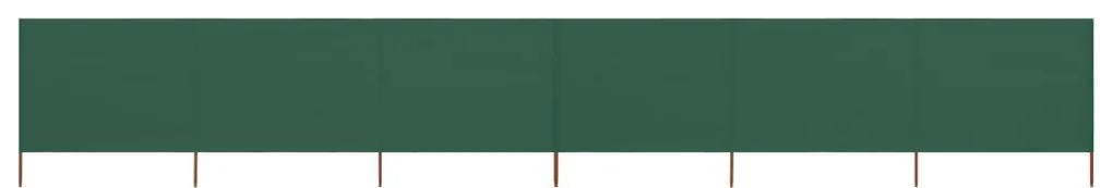 Paravan anti-vant cu 6 panouri, verde, 800 x 160 cm, textil