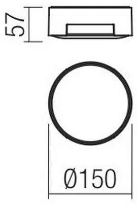 Redo 90004 - Plafonieră LED exterior SKOR LED/12W/230V IP54 maro