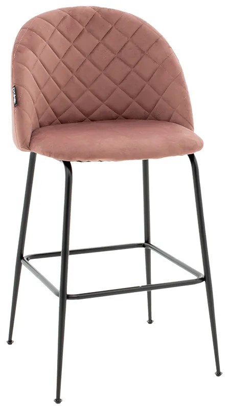 Scaun Bar Kimbro Catifea Roz