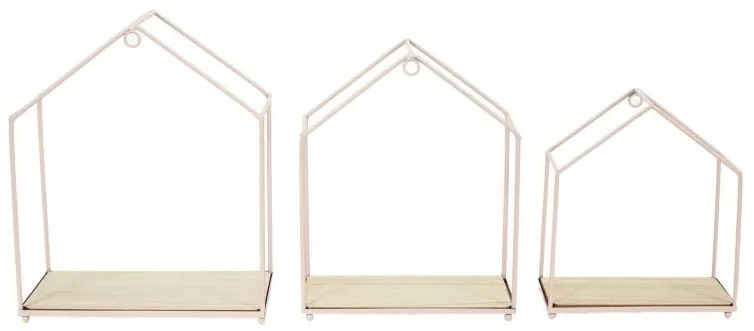 OFERTA Set 3 buc rafturi decorative pentru copii SAKURA, roz II.calitate