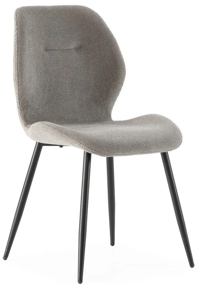 Scaune de dining gri-deschis 4 buc. tapițate Ansu – Marckeric