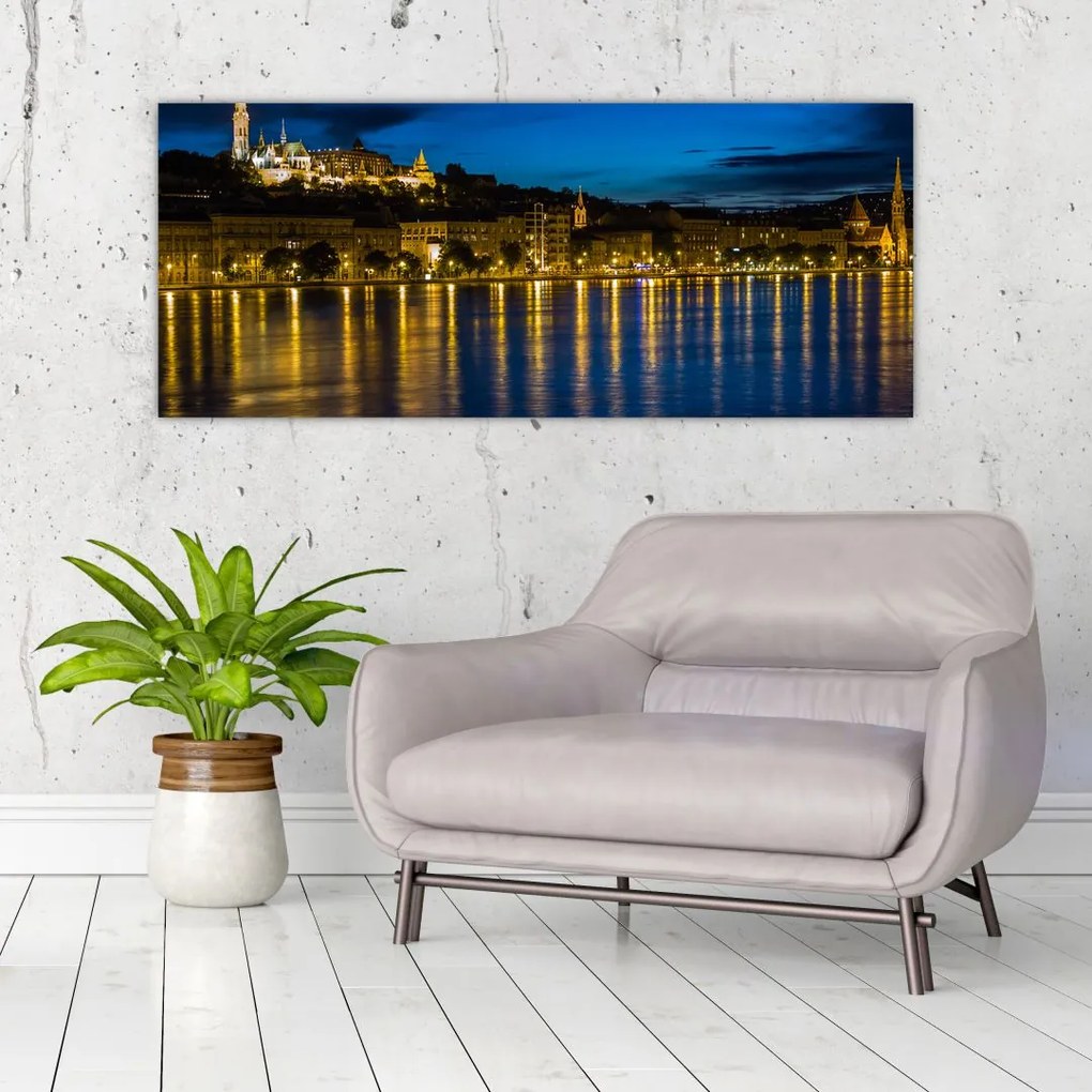 Tablou orașului nocturn (120x50 cm)