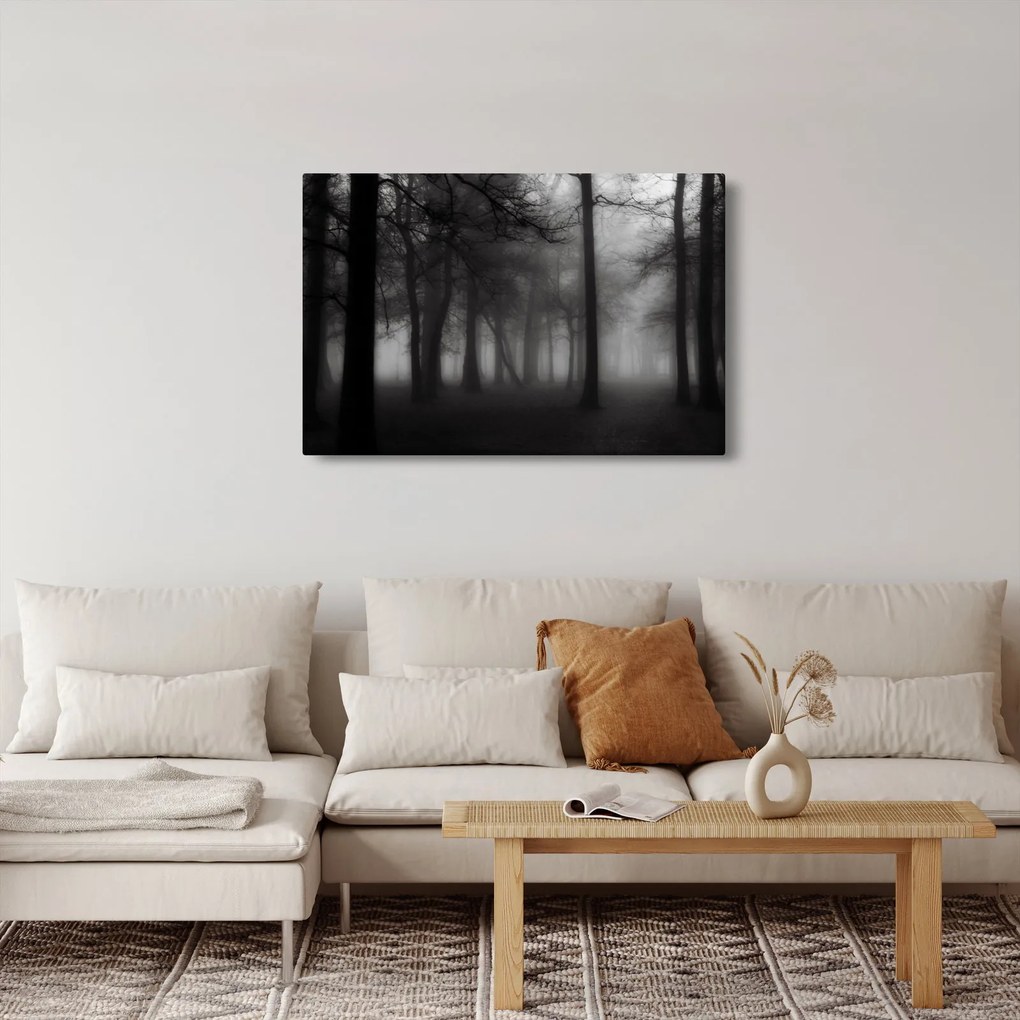 Tablou - Pădure în ceață (90x60 cm)
