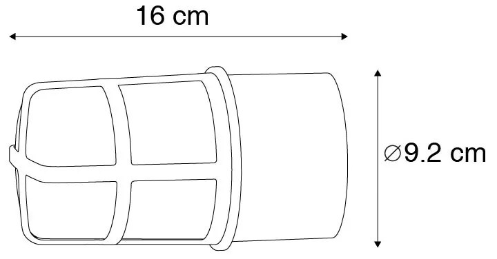 Lampă de plafon și perete neagră cu abajur transparent IP54 - Kiki