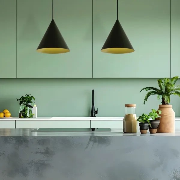 Pendul cu cablu ETNA II, 1xE27/15W/230V, Ø25 cm, verde