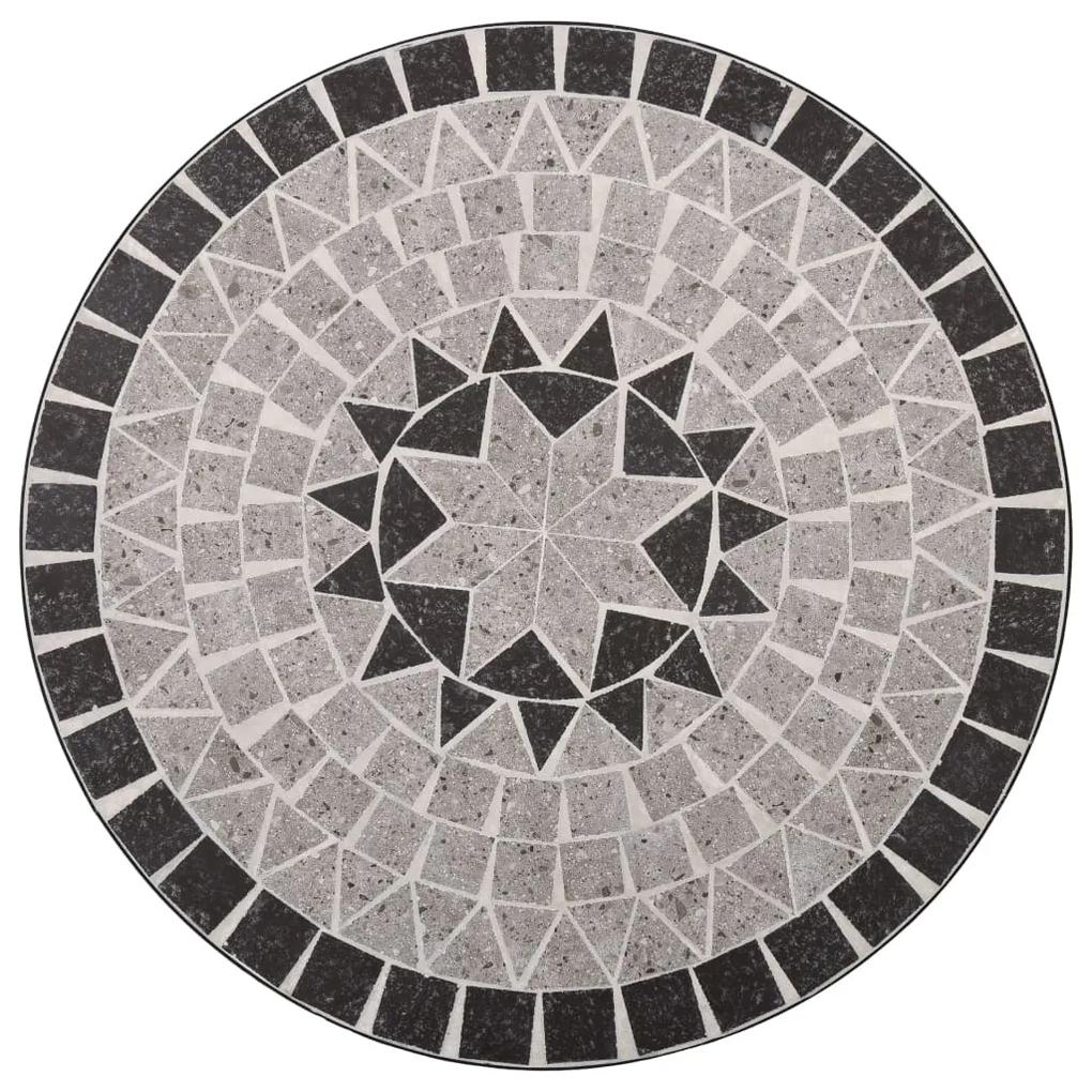 Masa de bistro mozaic, gri, 61 cm, ceramica 1, Gri, 60 cm