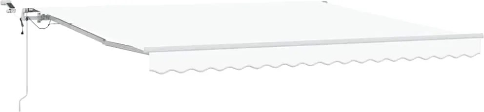 vidaXL Cortina Retractabilă Alb 400 × 350 cm Poliester și metal