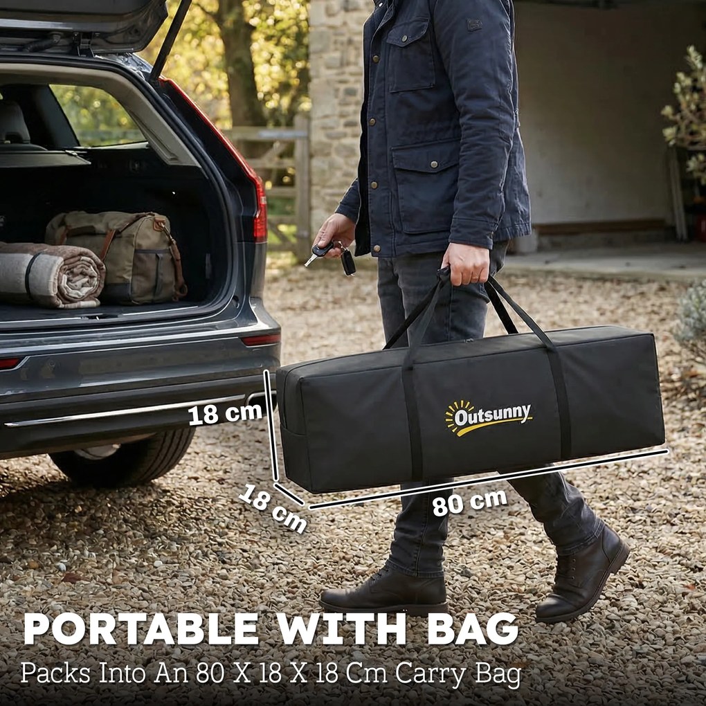 Outsunny Cort camping 2 persoane 3000 mm impermeabil & rezistent la vânt, cort cupolă cu 2 uși, 2 ferestre cu plasă, 2 ferestre laterale, husă de transport | Aosom Romania