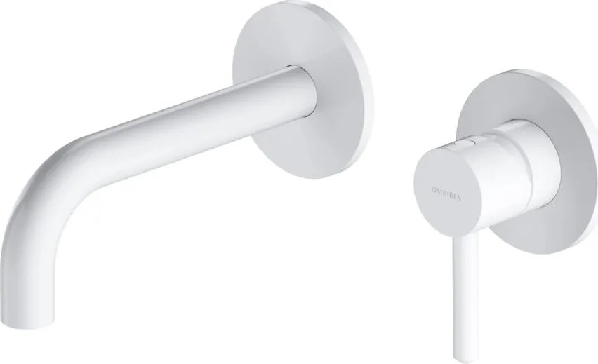 Baterie lavoar incastrata Omnires Y monocomanda finisaj alb mat fara corp ingropat