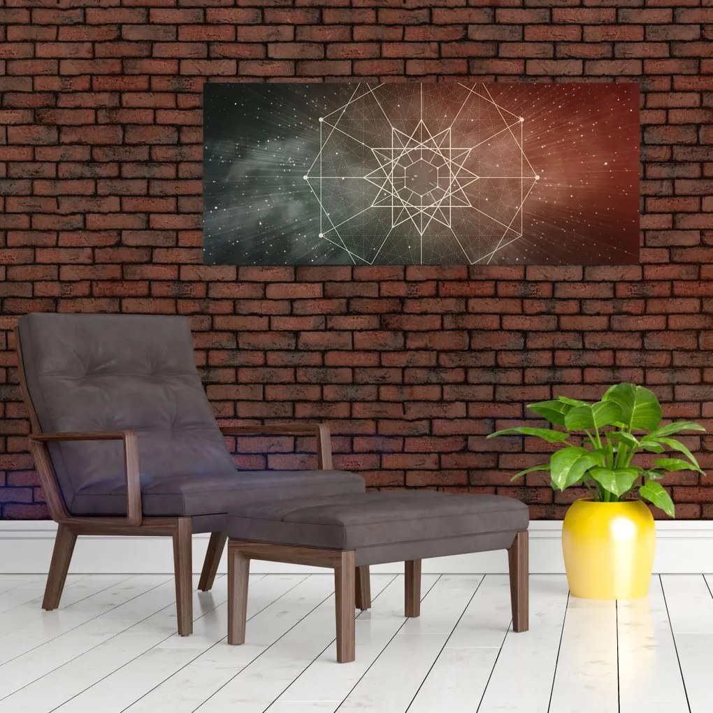 Tablou - Dodecagrama cosmică (120x50 cm)