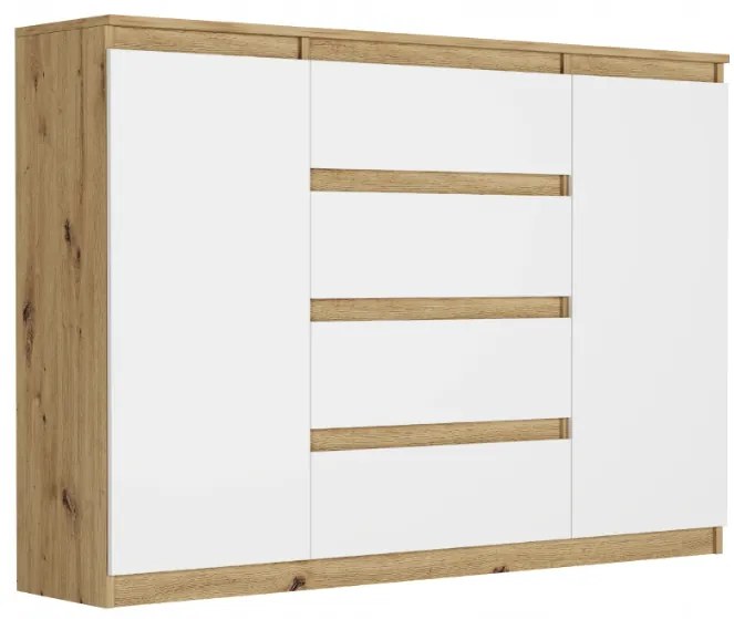 Comoda spațioasă R-140-S4 - diferite variante de culori Alb