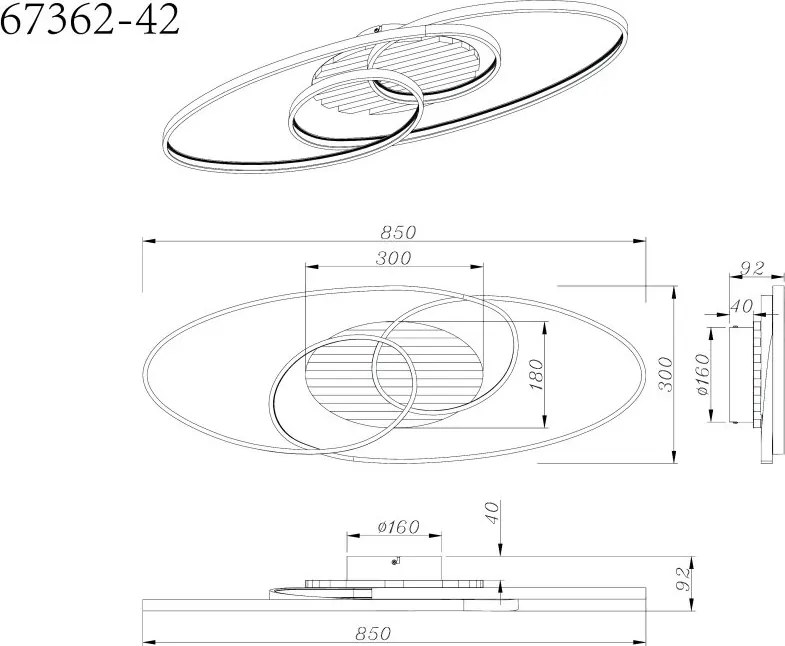 Lustra LED aplicta design circular TISHA I