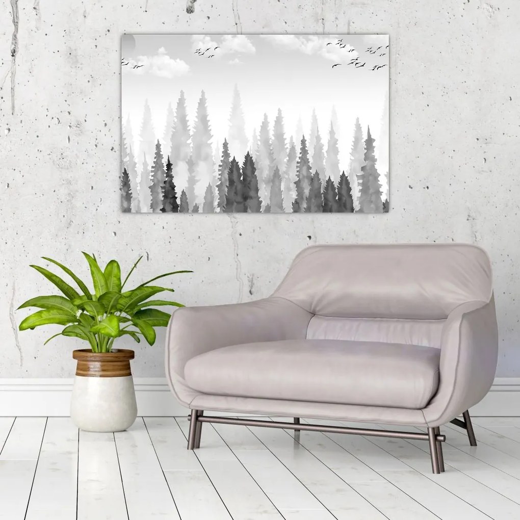 Tablou - Culmi de pădure (90x60 cm)