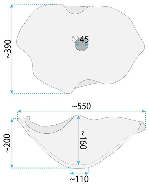 Lavoar ceramic pentru blat REA HM-02 Handmade ART