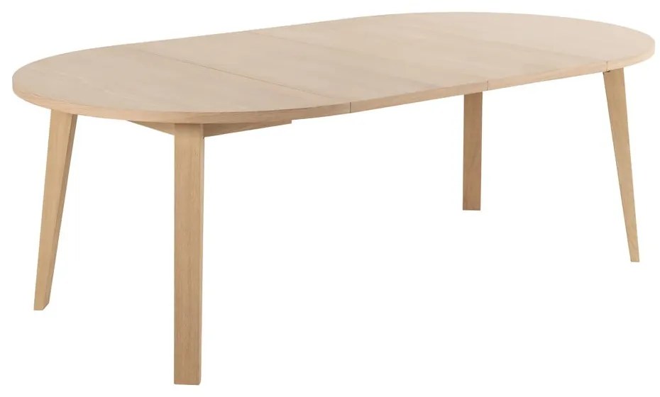 Masă de dining rotundă extensibilă cu blat cu aspect de lemn de stejar ø 120 cm A-Line – Actona