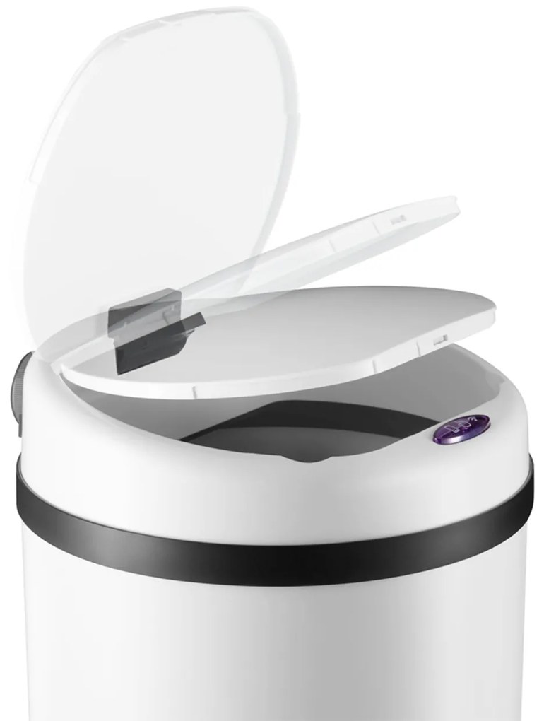 Cos gunoi cu senzor 56 L Alb Inox