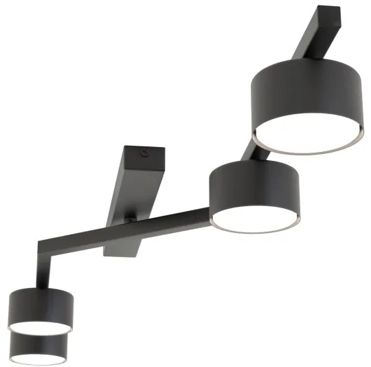 Plafonieră SKAN 4xGX53/12W/230V, neagră