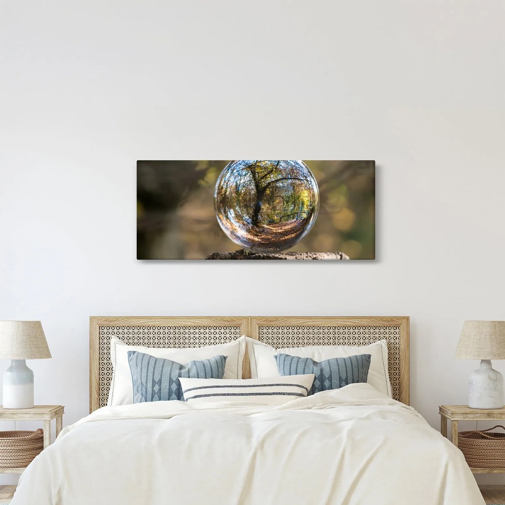 Tablou - Reflecție intr-o sferă transparentă (120x50 cm)