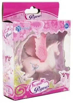 Unicorn/cal cu aripi, piepten, plastic 12 cm 3 culori