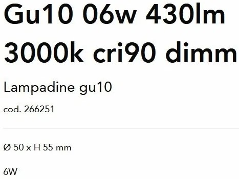 Bec LED dimabil, Gu10 06W 430lm 3000K cri90 dimm