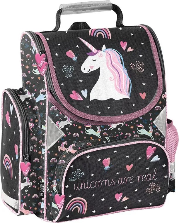 Set școlar pentru fete PASO UNICORN - set școlar din 5 piese cu geantă și accesorii
