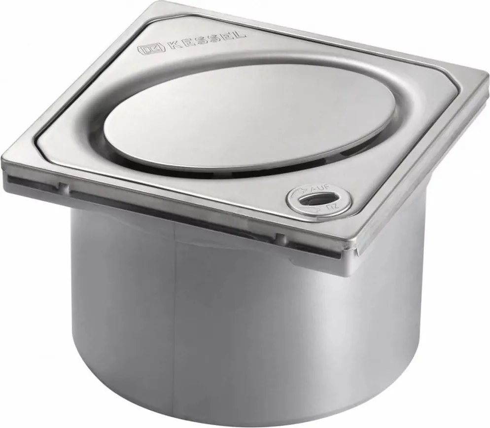 Piesa superioara si capac din inox pentru corp sifon Kessel Oval System 100