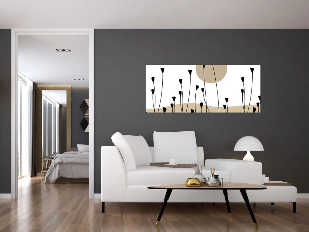 Tablou - Pajiște grafică N⁰2 (120x50 cm)