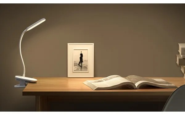 Lampă LED reîncărcabilă dimabilă de masă cu clemă Aigostar LED/2,5W/5V 1200mAh alb