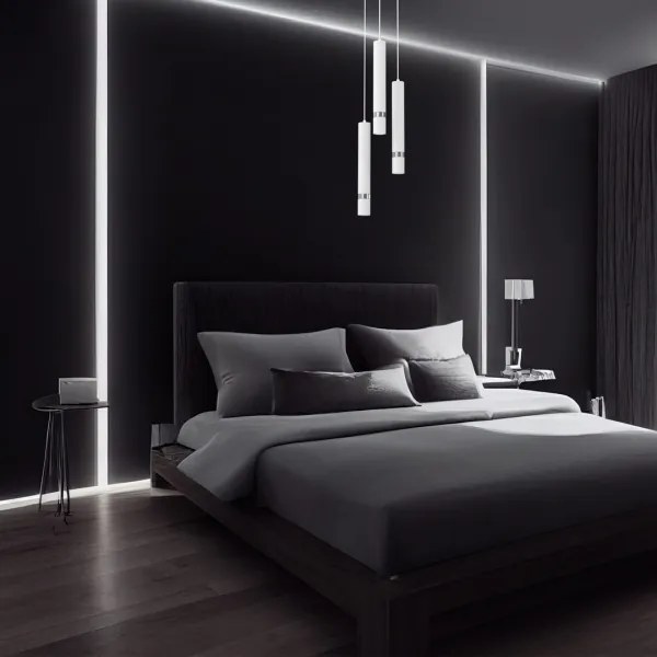 Lustră pe cablu JOKER 3xGU10/8W/230V albă/crom lucios