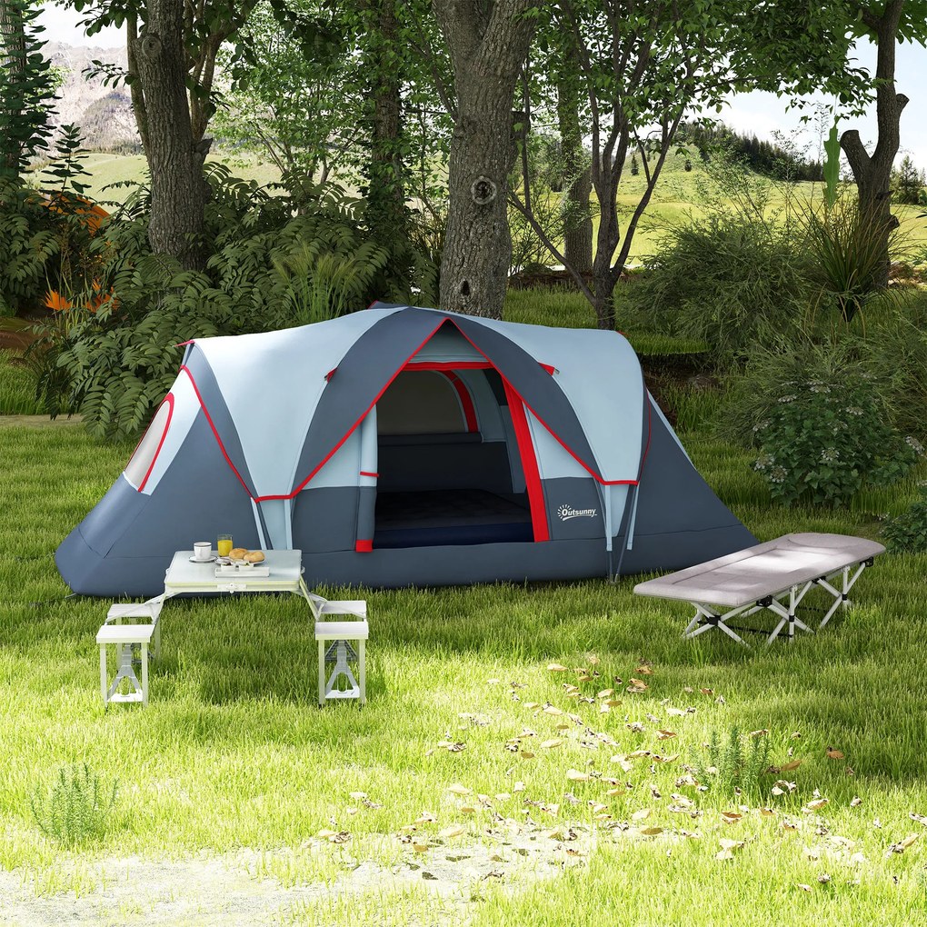 Outsunny Set masă și scaun de camping pliabil formă valiză picnic, aluminiu, dim. 85,5L x 67,5l x 67H cm | Aosom Romania