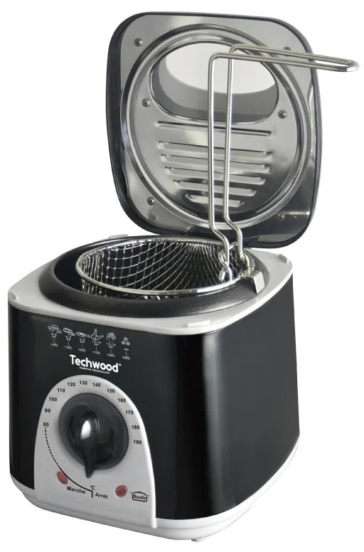 Resigilat: Friteuza si aparat de fondue 2in1 Techwood TFF-86, 950W, 1L, 80-190°C, Negru