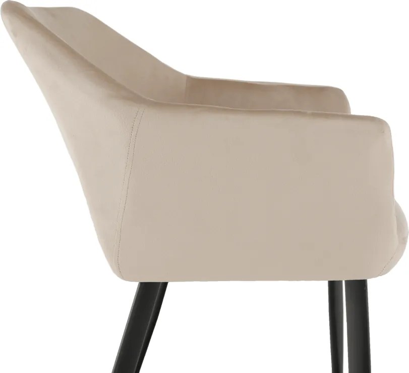Scaun, material bej / picioare negre, ODOVEL