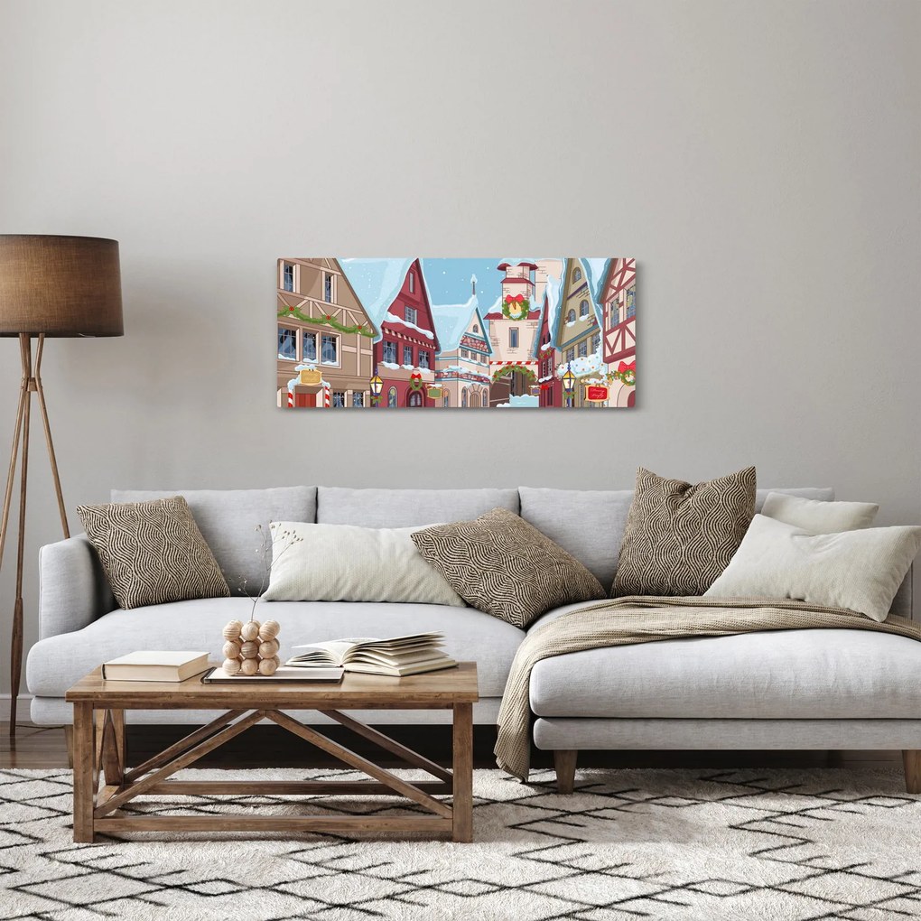 Tablou - Stradă de iarnă (120x50 cm)