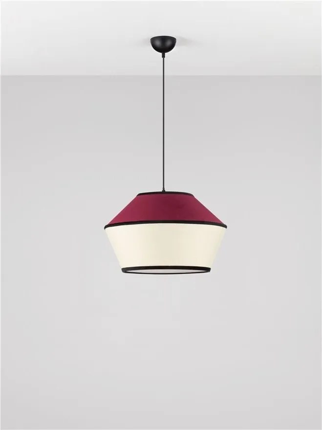 Lustra cu abajur stratifiat catifea Burgundy cu hartie naturala VELISS