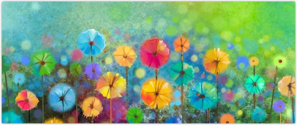 Tablou - Flori abstract (120x50 cm)