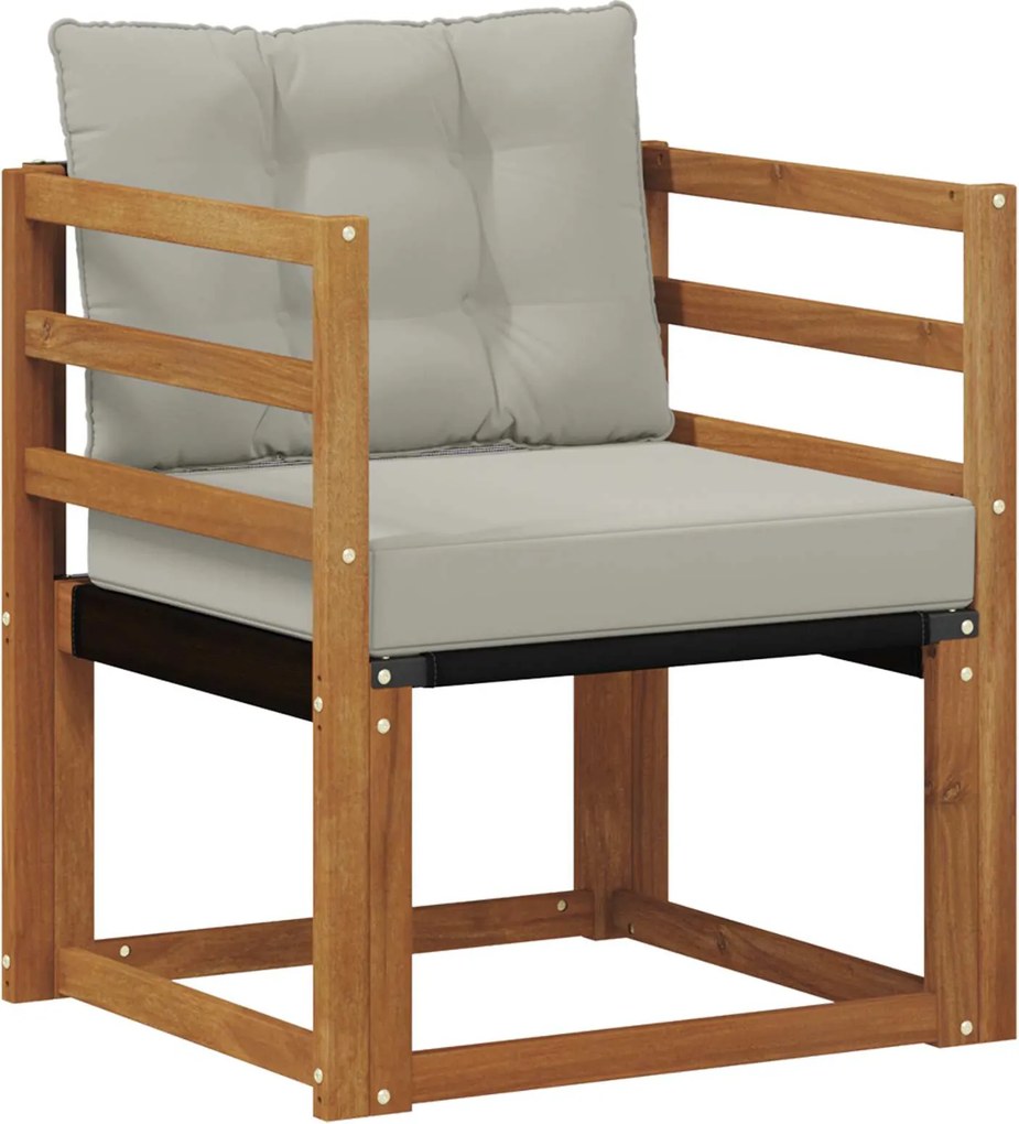 vidaXL Set de canapele de exterior Lemn solid de Acacia și Textilene