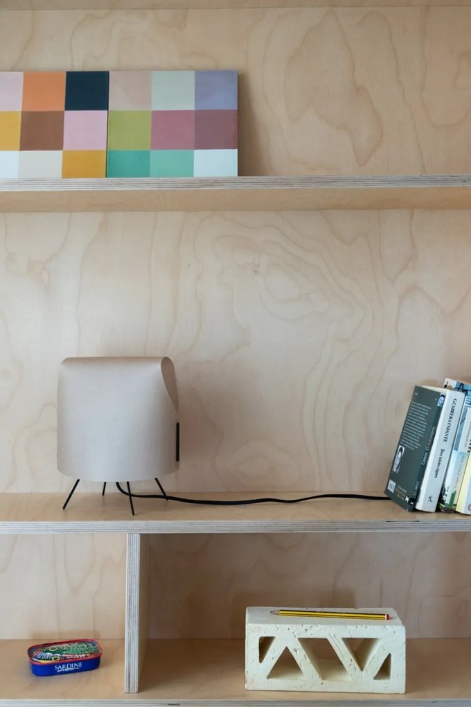 Lampa de masa decorativa LUANG XS negru/camel