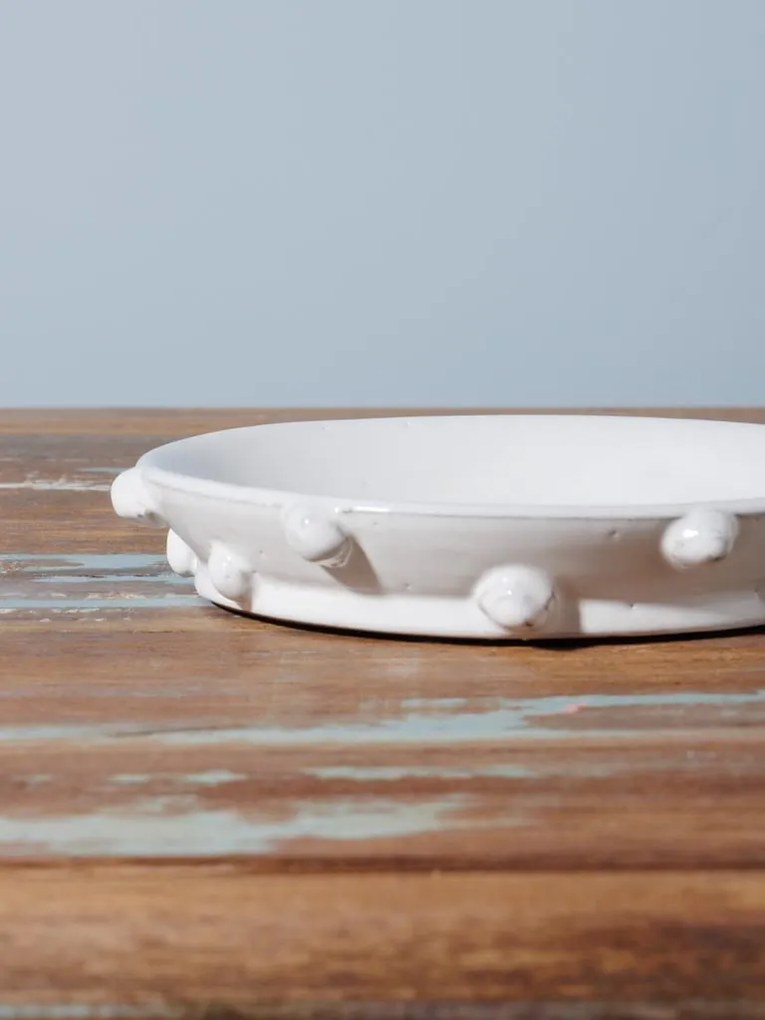 Farfurioara alba din ceramica, D18cm Dante